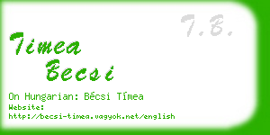 timea becsi business card